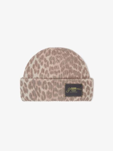 OVERSIZED WOOL RIB KNIT BEANIE