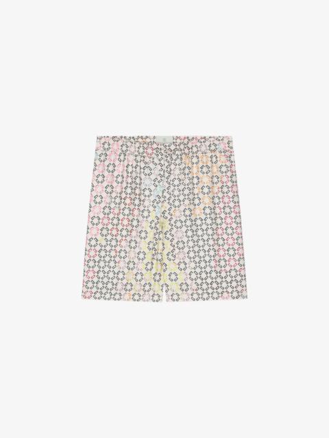 MULTICOLOR PYJAMAS SHORTS IN MONOGRAM 72 SILK