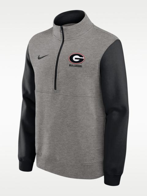 Georgia Club Men's Nike College 1/2-Zip Crew