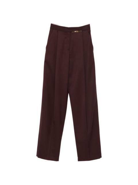 pleated-front tailored trousers