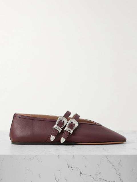 Claudia Leather Mary-jane Ballet Flats