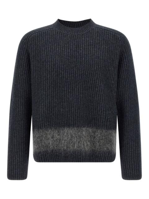 ribbed wool-insert sweater