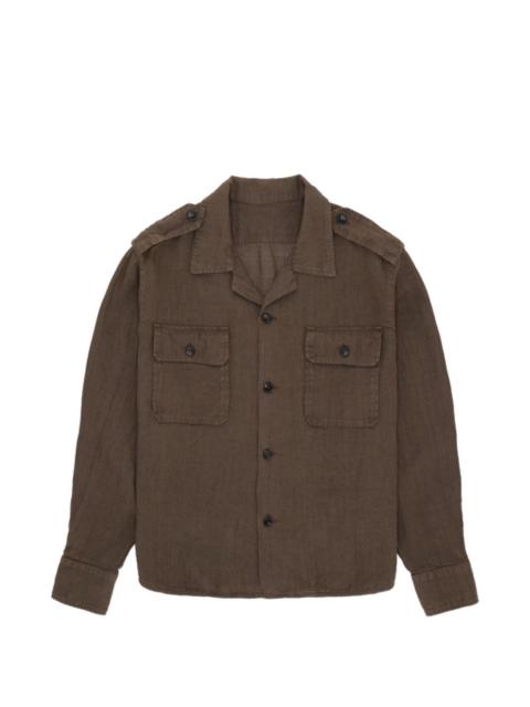 epaulettes military shirt
