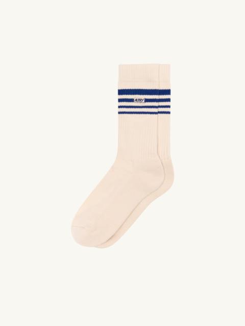 JACQUARD STRIPED SOCKS WITH LOGO UNISEX