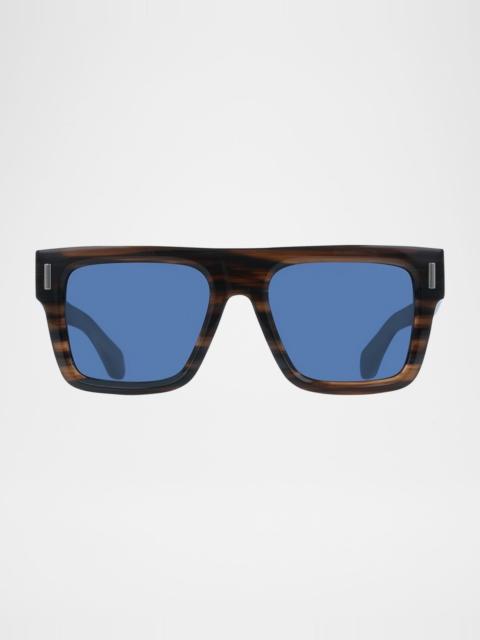 Men's Rivets Acetate Square Sunglasses