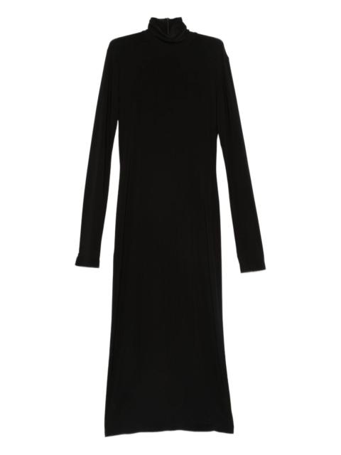 turtleneck midi dress