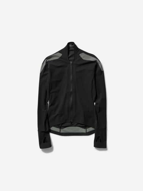 Women's Long Sleeve Zip Top Black / Lime Cream