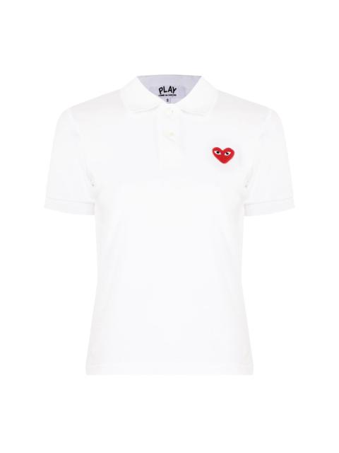 Heart logo-patch polo shirt