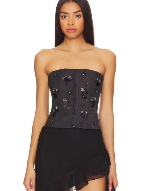 Embellished Satin Corset