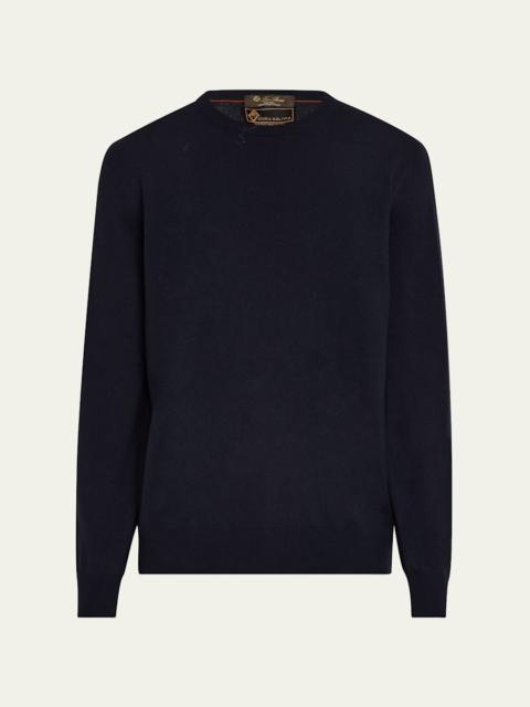 Men's Vicuna Wool Crewneck Sweater