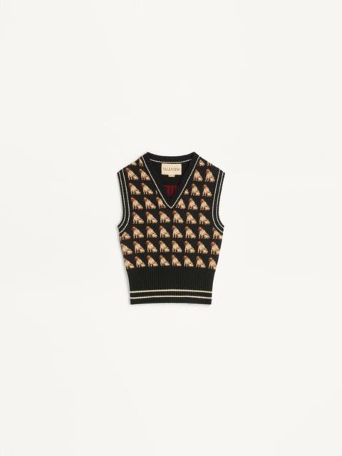 PETIT CHARLES JACQUARD WOOL GILET