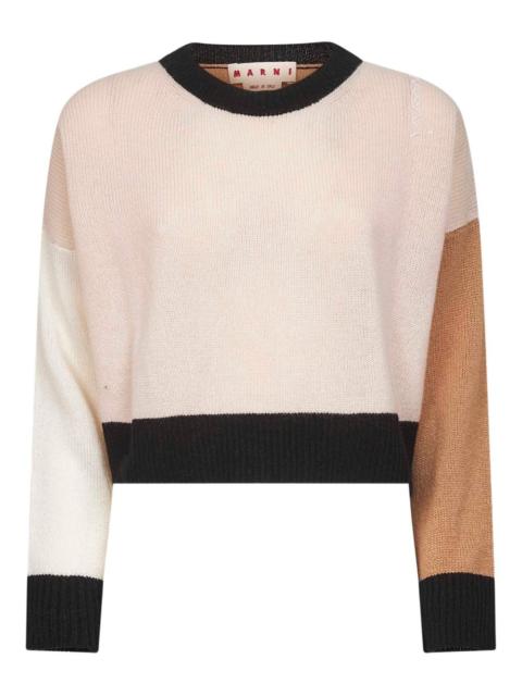 colour-block cashmere sweater