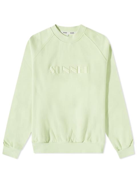 Sunnei Classic Logo Embroidered Crew Sweat