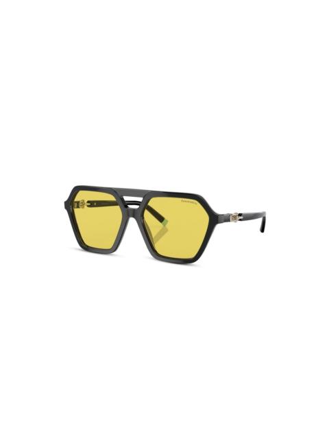 pilot-frame tinted sunglasses