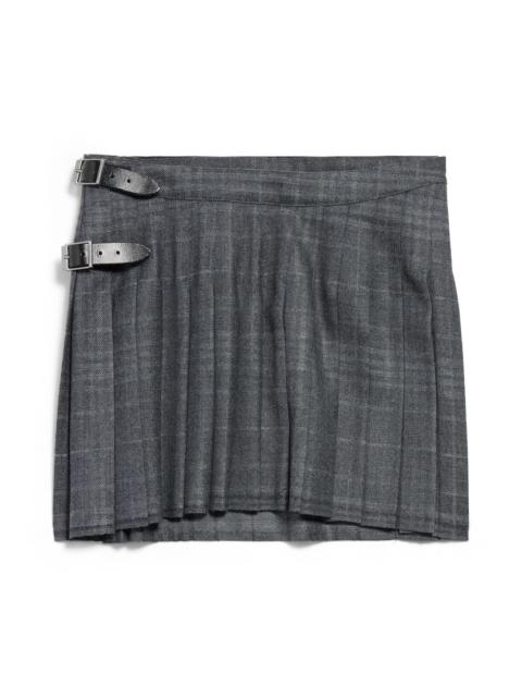Women's Pleated Mini Skirt in Grey