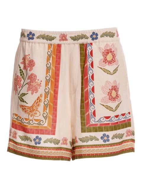 Watts floral mosaic shorts
