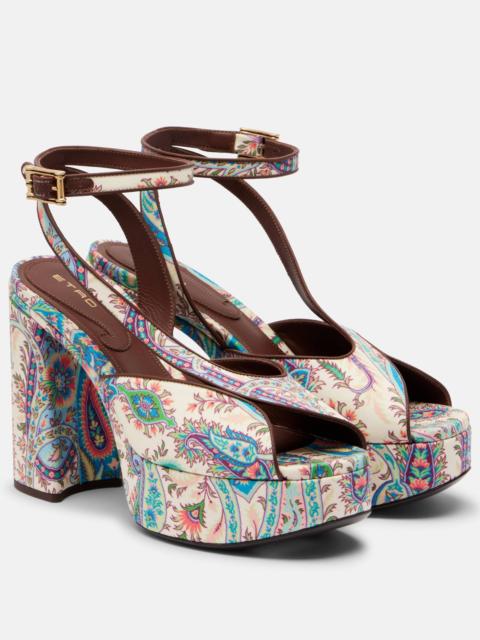 120 paisley canvas platform sandals
