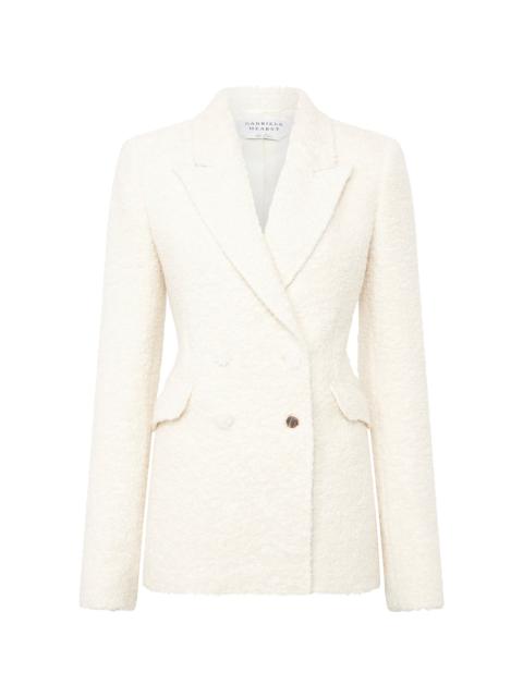 Stephanie Blazer in Ivory Recycled Cashmere Boucle