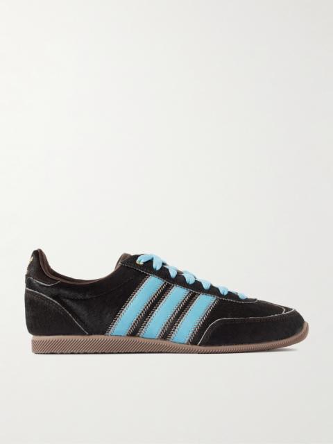 Japan W Leather-trimmed Calf Hair Sneakers