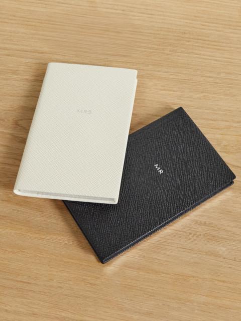 Set Of Two Panama Mr & Mrs Textured-leather Notebooks
