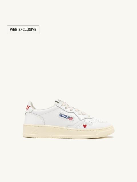 MEDALIST 'LOVE' SNEAKERS IN WHITE LEATHER