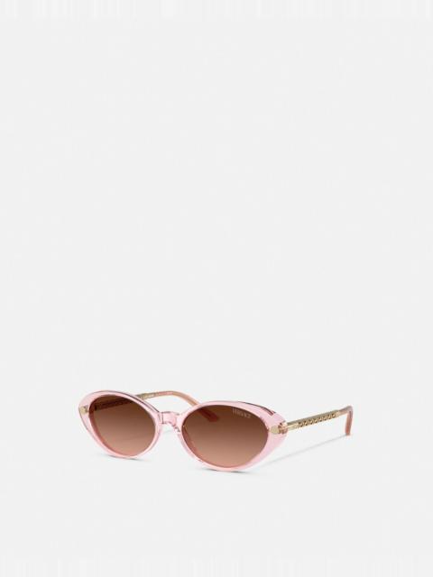 Tubular Greca Oval Sunglasses
