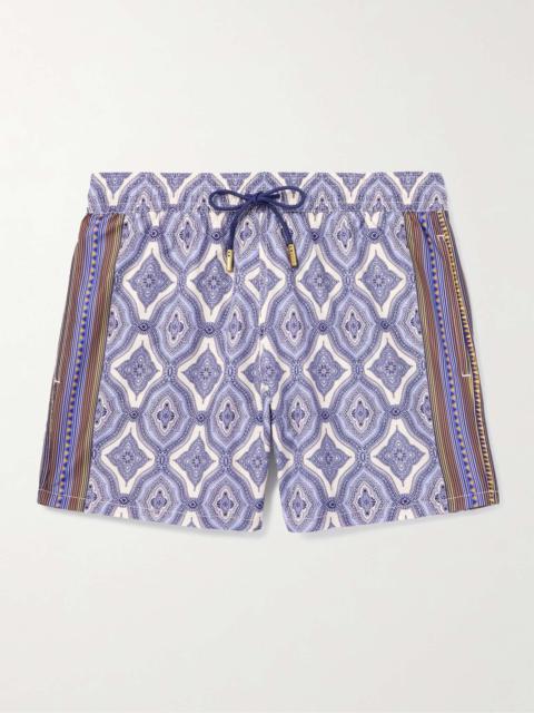 Straight-Leg Mid-Length Paisley-Print Swim Shorts
