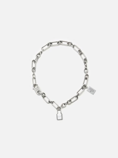 Padlock chain necklace - Vintage silver