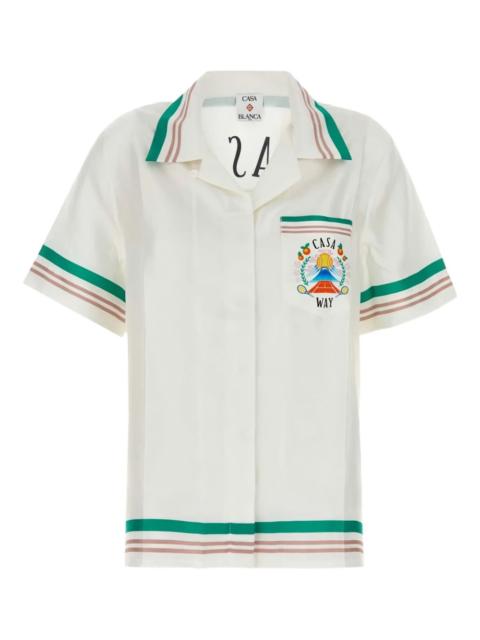 gradient-effect heart-monogram shirt