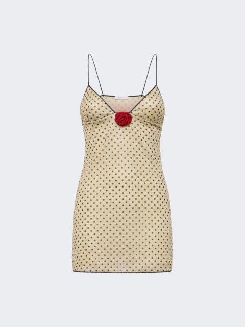 Lumiere Rose Pois Mini Dress Black Pois