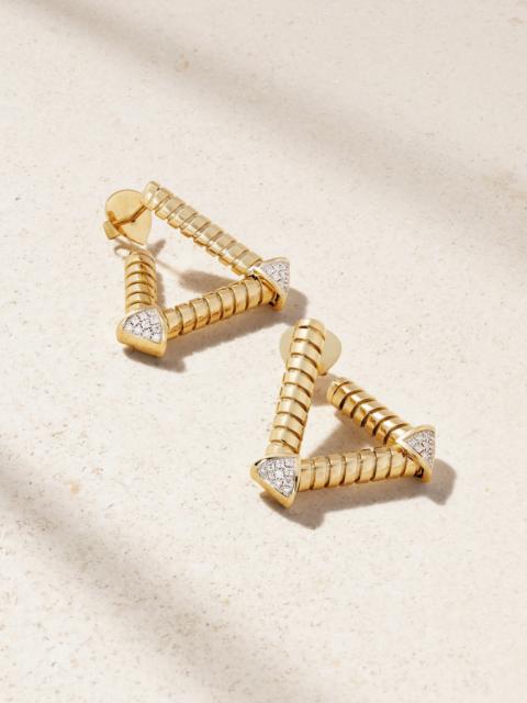 Trisolina Traliccio 18-karat Gold Diamond Earrings