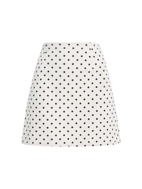 Exclusive Bea Polka-Dot Cotton Mini Skirt black/white