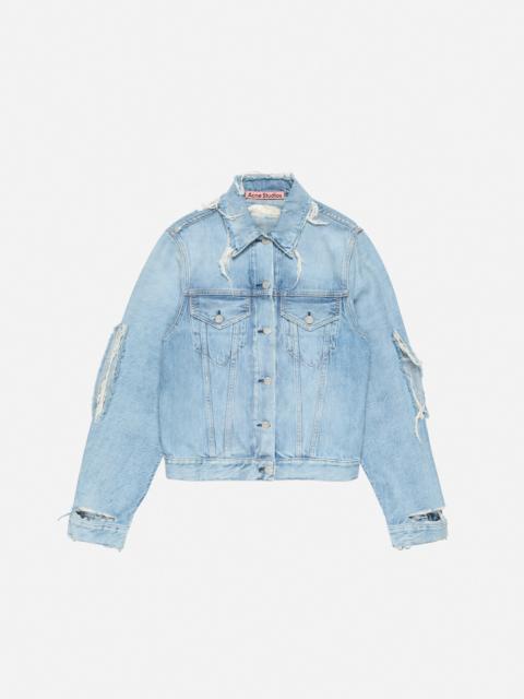 Distressed denim jacket - Light blue