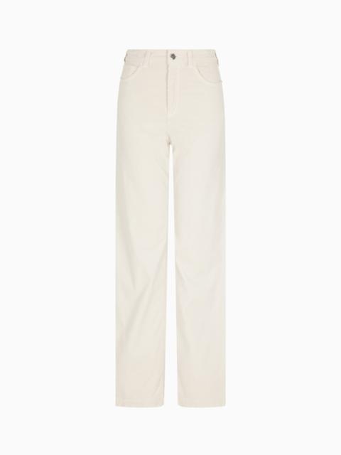 J14 REGULAR-FIT GARMENT-DYED CORDUROY TROUSERS