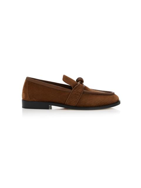 Astaire Knot Suede Loafers tan