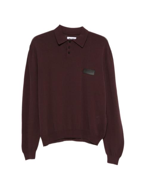 logo-patch polo shirt