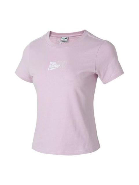 (WMNS) PUMA Logo T-Shirt 'Pink' 626865-60