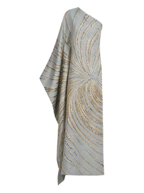 Cannes one-shoulder pattern maxi dress