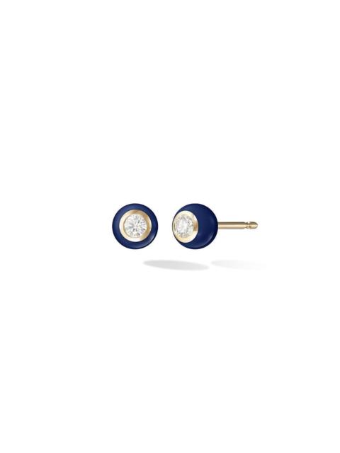 Small Navy Audrey Diamond Stud Earrings