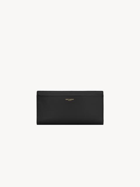 SAINT LAURENT PARIS ZIP WALLET IN SMOOTH LEATHER