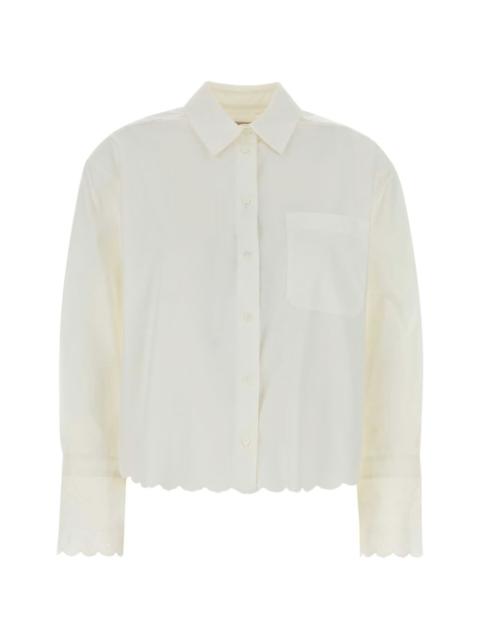 Neutro scalloped poplin shirt