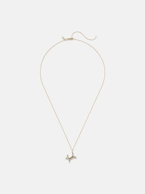 14kt gold charm necklace with diamond