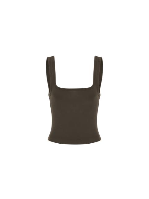 SQUARE NECK TANK BRUNETTE