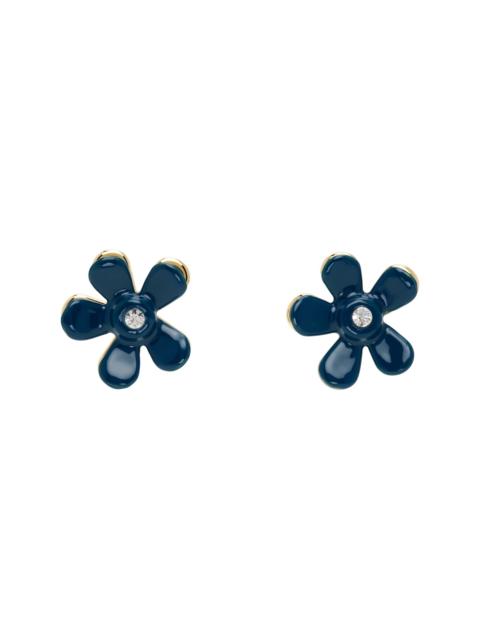 Blue & Gold Flower Pop Earrings