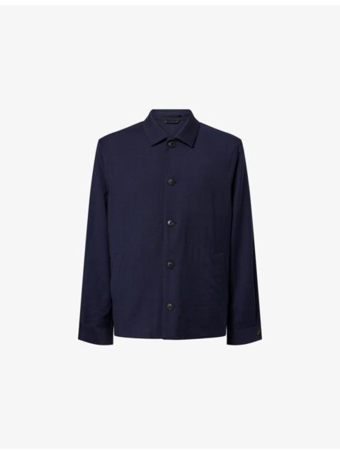 Regular-Fit Welt-Pocket Wool Jacket