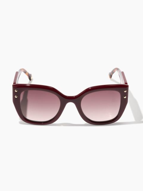 Square Frame Sunglasses with Tortoiseshell Temples