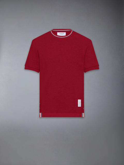 COTTON WAFFLE RIB CUFF TEE