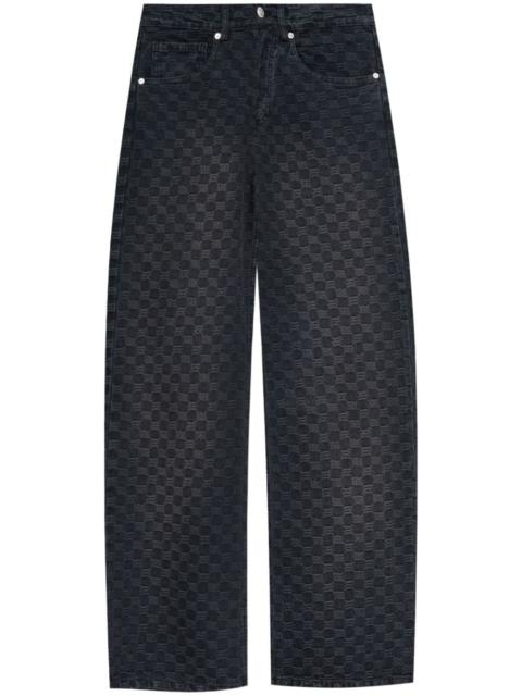 jacquard monogram jeans