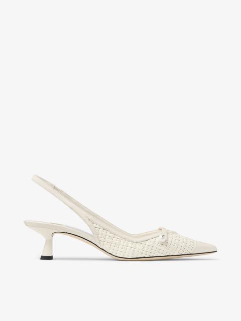 Amita 45
Latte Leather and Raffia Pumps