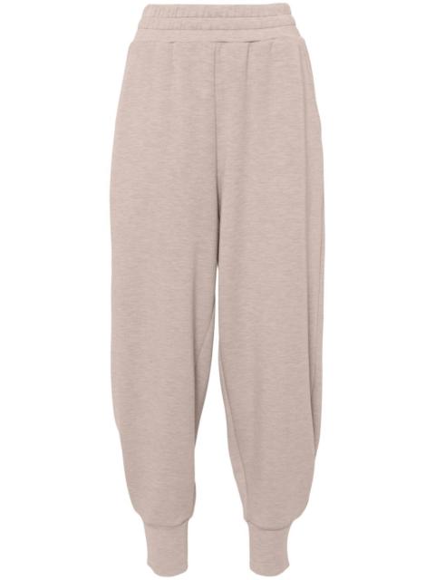mélange-effect tapered trousers